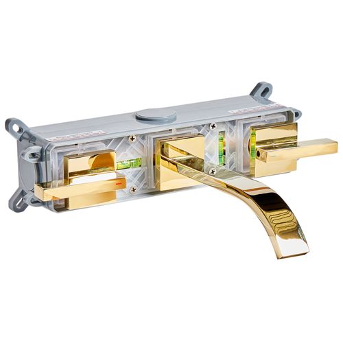 Robinet De Lavabo Mural Berraco Laiton Doré