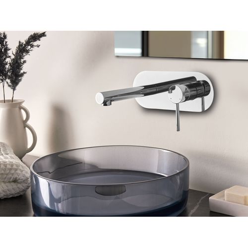 Robinet De Lavabo Mural Clavijo Laiton Argenté