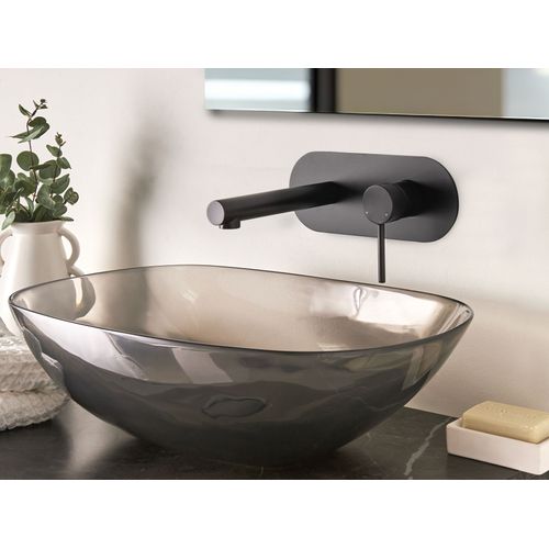 Robinet De Lavabo Mural Clavijo Laiton Noir