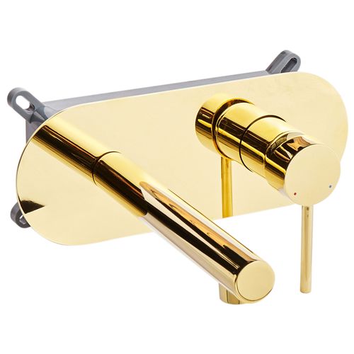 Robinet De Lavabo Mural Clavijo Laiton Doré