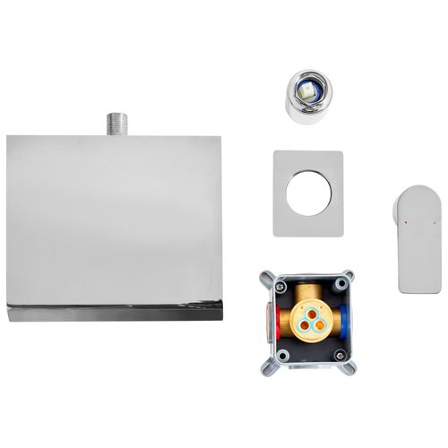 Robinet De Lavabo Mural Aponwao Laiton Argenté