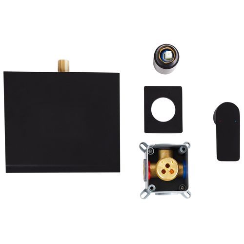 Robinet De Lavabo Mural Aponwao Laiton Noir