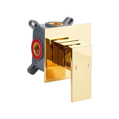 Robinet De Lavabo Mural Karuay Laiton Doré