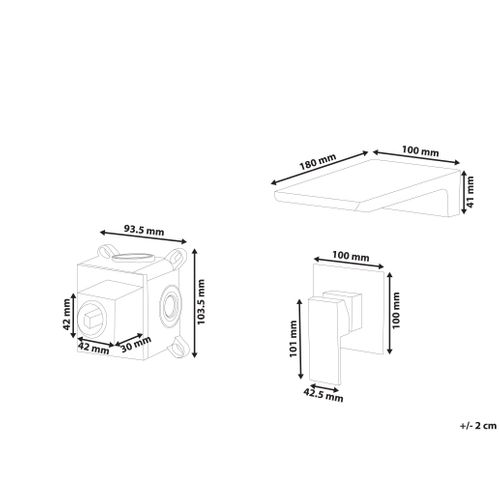 Robinet De Lavabo Mural Karuay Laiton Doré