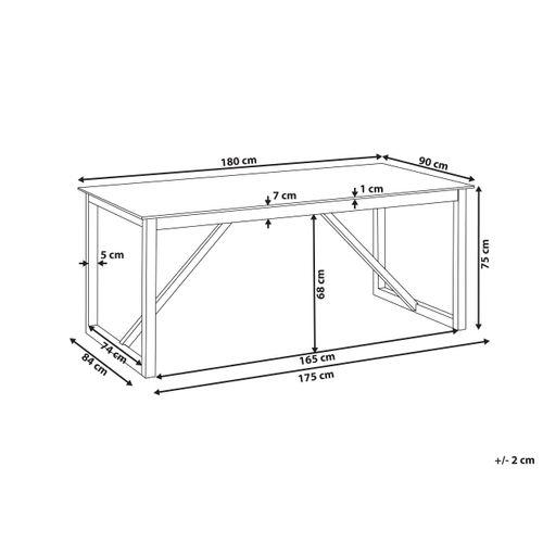 Table De Salle à Manger De Jardin Notteri 180 Cm 90 Cm Béton Gris
