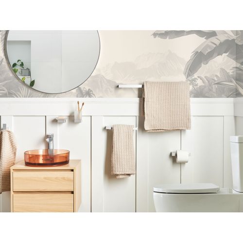 Lot De 6 Pièces De Quincaillerie Pour Salle De Bain Tumaco Avec Porte-serviettes Et Crochets Argenté