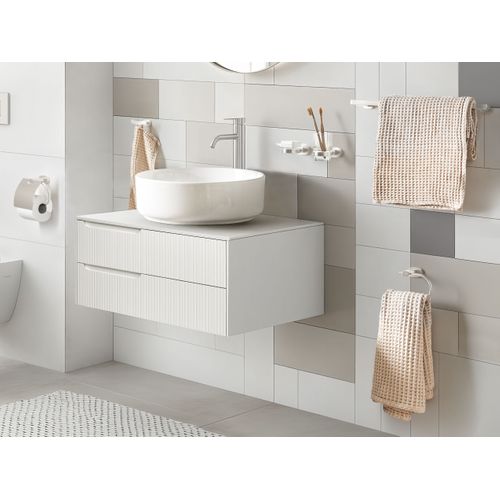 Lot De 6 Pièces De Quincaillerie Pour Salle De Bain Avec Porte-serviettes Et Crochets Argenté