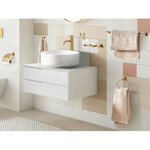 Lot De 6 Pièces De Quincaillerie Pour Salle De Bain Pocone Avec Porte-serviettes Et Crochets Doré