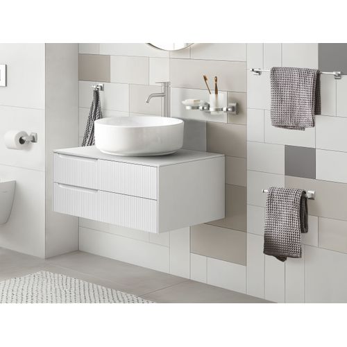 Lot De 6 Pièces De Quincaillerie Pour Salle De Bain Talara Avec Porte-serviettes Et Crochets Argenté