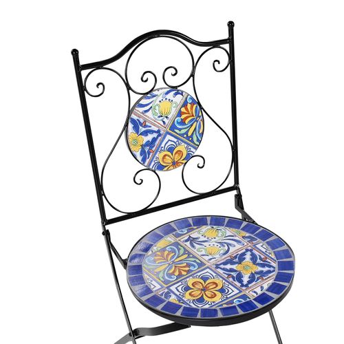 Lot De 2 Chaises De Jardin Coriano Pliant Métal Noir