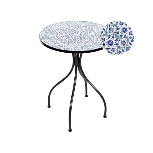 Table Bistrot Chapeco 60 Cm 60 Cm Métal Noir