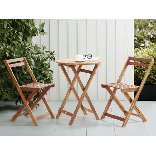 Ensemble Pour Bistro Pliant Sacile Acacia Marron