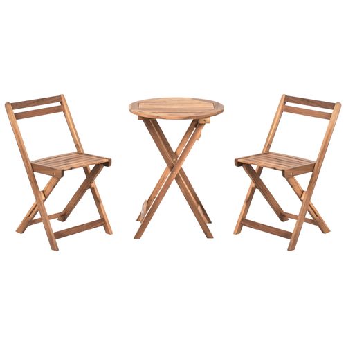 Ensemble Pour Bistro Pliant Sacile Acacia Marron