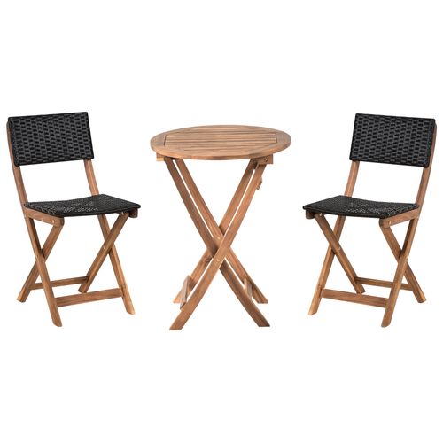 Ensemble Pour Bistro Rivarotta Acacia Marron/noir