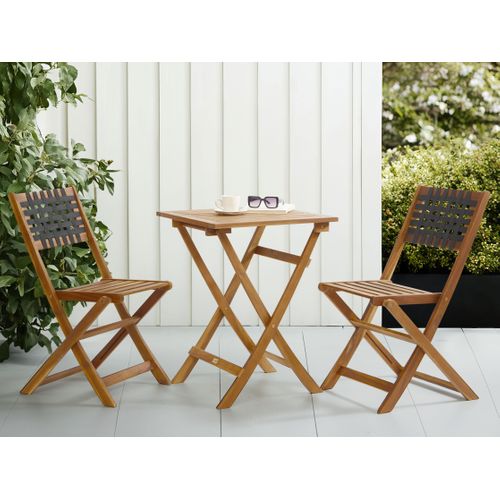 Ensemble Pour Bistro Coniolo Acacia Marron/noir