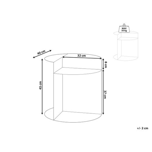 Table D'appoint Taggart Métal Jaune