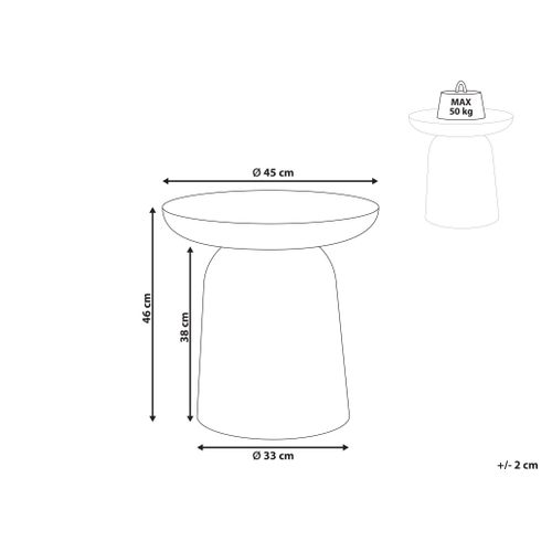 Bout de canapé Torrens Métal Noir