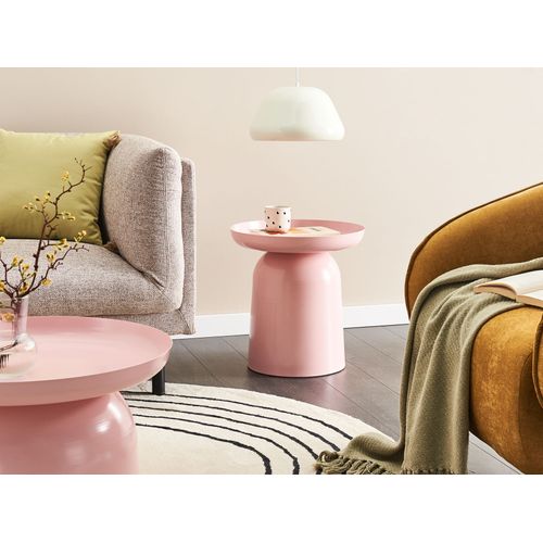 Bout de canapé Torrens Métal Rose Pastel