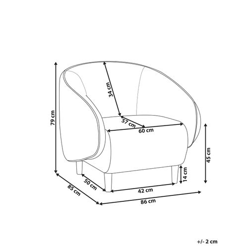 Fauteuil Umea Tissu Beige Clair