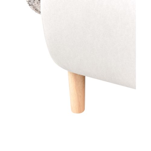 Fauteuil Umea Tissu Beige Clair