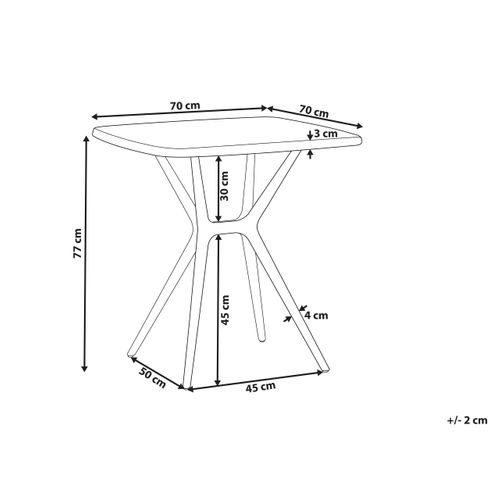 Table De Salle à Manger De Jardin Piave 70 Cm 70 Cm Noir