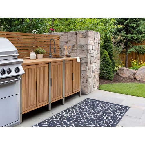 Meuble De Cuisine D'extérieur Ivrea Bois D'acacia Certifié Marron