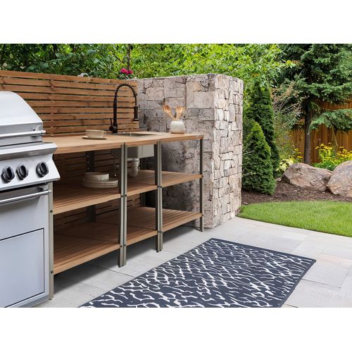 Ilot De Cuisine Extérieure Ivrea Bois D'acacia Certifié Marron