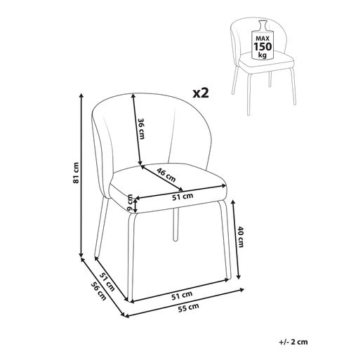 Lot De 2 Chaises De Salle à Manger Zana Cuir Pu Marron Doré