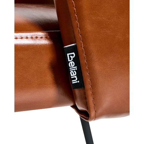 Lot De 2 Chaises De Salle à Manger Zana Cuir Pu Marron Doré