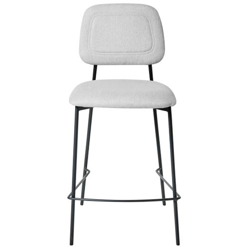 Lot De 2 Chaises De Bar Duette Lin Synthétique Gris Clair