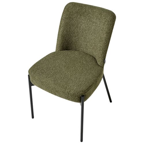 Lot De 2 Chaises Malin Bouclé Vert Foncé