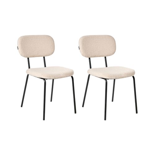 Lot De 2 Chaises Adair Bouclé Beige