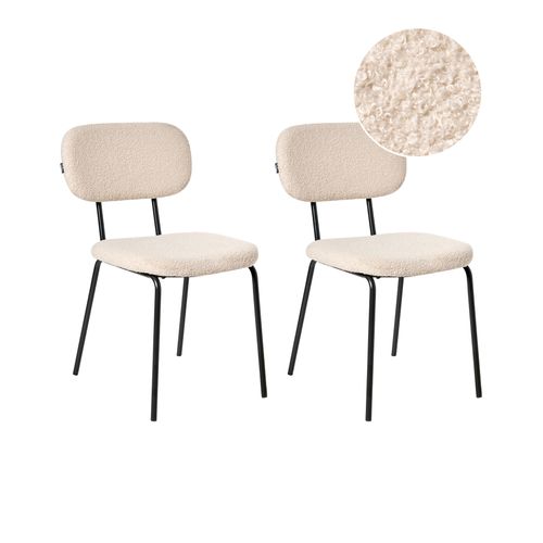 Lot De 2 Chaises Adair Bouclé Beige