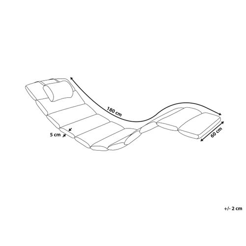 Coussin De Transat Extérieur Brescia Premium 180 X 60 Cm Taupe