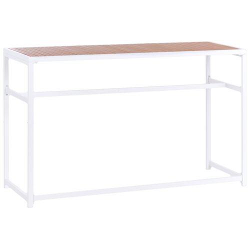 Table De Bar De Jardin Avetrana 150 Cm 50 Cm Marron/blanc