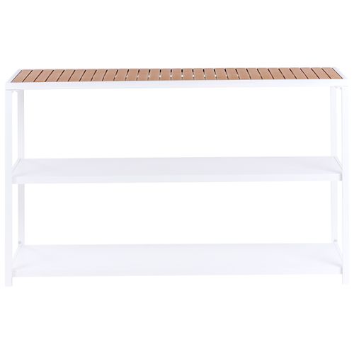 Ilot De Cuisine Extérieure Avetrana Métal Marron/blanc