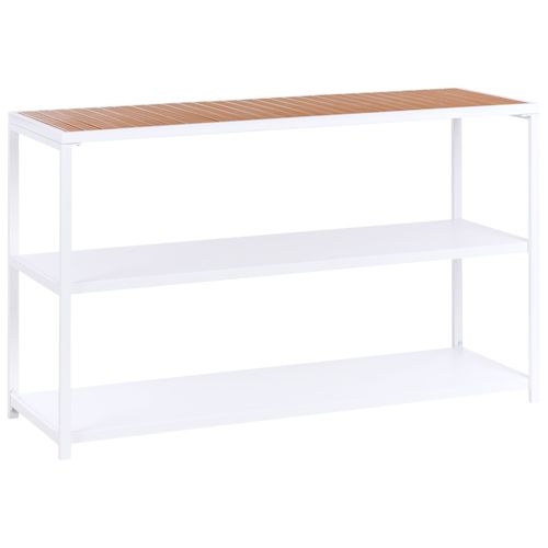 Ilot De Cuisine Extérieure Avetrana Métal Marron/blanc