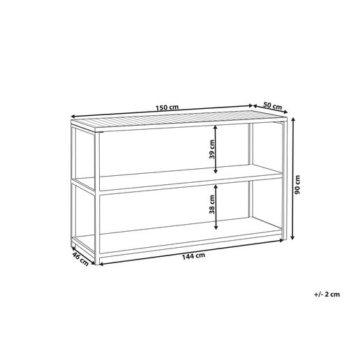 Ilot De Cuisine Extérieure Avetrana Métal Marron/blanc
