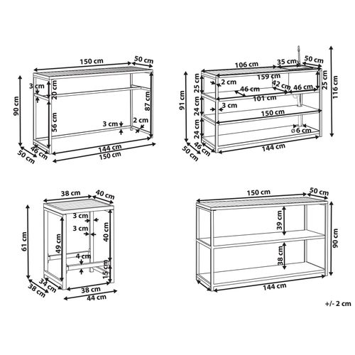 Cuisine D'extérieur Avec Évier Avetrana Métal Marron/blanc