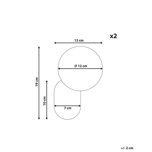 Lot De 2 Lampes Murales Helme Noir