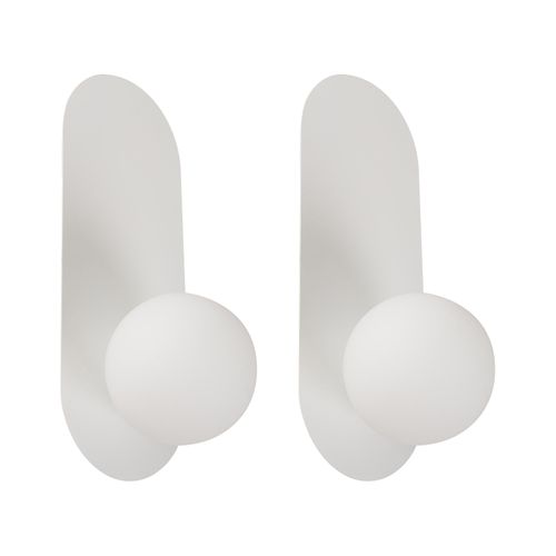 Lot De 2 Lampes Murales Leisi Blanc