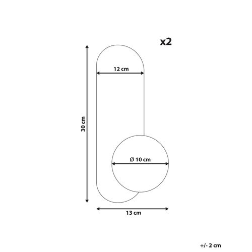 Lot De 2 Lampes Murales Leisi Blanc