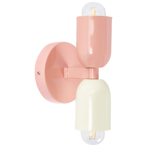 Lot De 2 Lampes Murales Topi Métal Rose Pastel