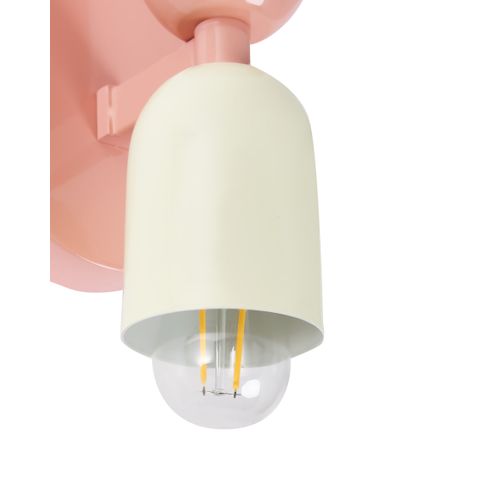 Lot De 2 Lampes Murales Topi Métal Rose Pastel