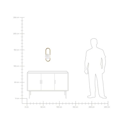 Lampe Murale Vardi Métal Doré