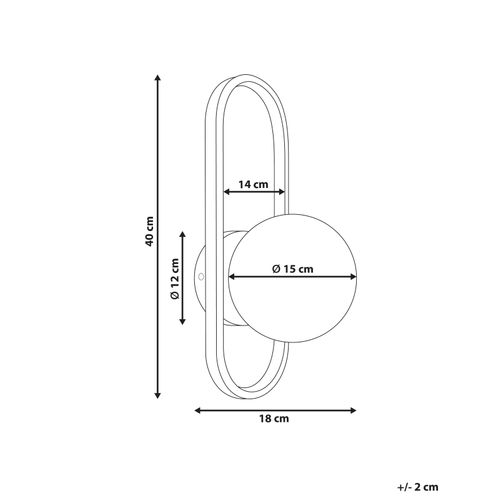 Lampe Murale Vardi Métal Noir