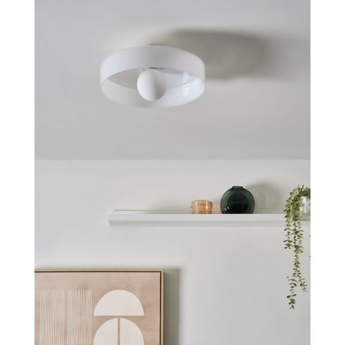 Plafonnier Luguse Verre Blanc