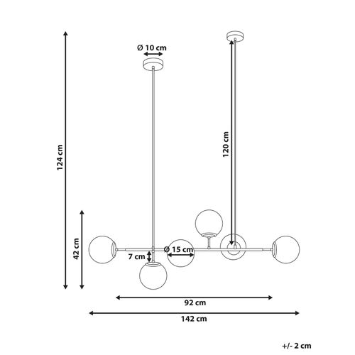 Lampe Suspension Kasari Métal Doré