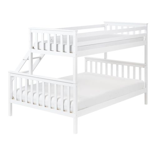 Lit Superposé Bois De Pin Bierne 90/140 X 200 Cm Blanc