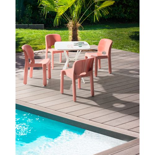 Lot De 4 Chaises De Jardin Betim Corail